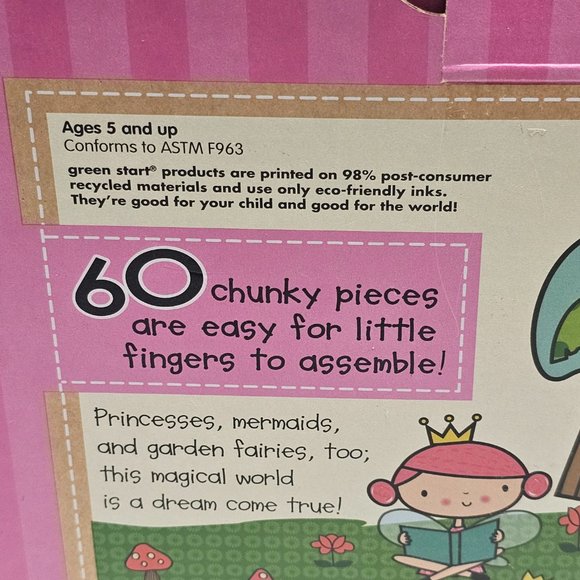 Princess Fairyland Giant Floor Giant Floor Puzzle 2 X 3 Feet Green Start 60 pcs - Picture 8 of 16